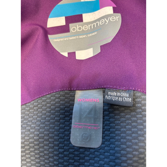 GUC Obermeyer Gorpore Technical Prizim Purple & Teal Ski Jacket Woman's Size 14 - Picture 5 of 13